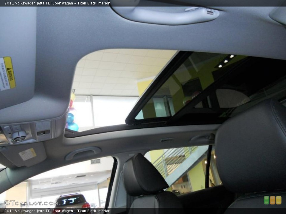 Titan Black Interior Sunroof for the 2011 Volkswagen Jetta TDI SportWagen #48661225