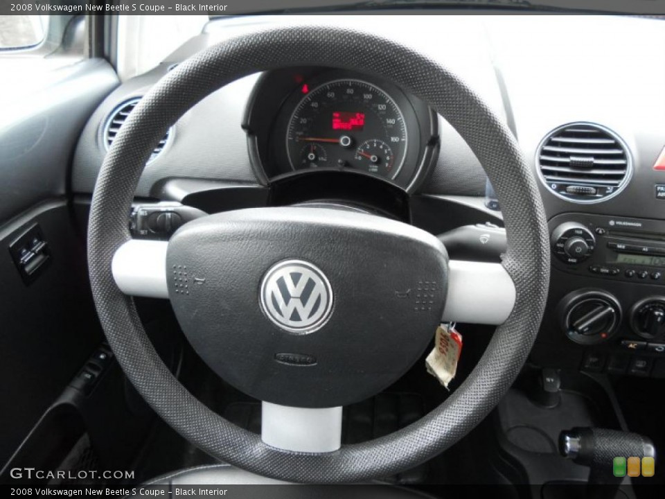 Black Interior Steering Wheel for the 2008 Volkswagen New Beetle S Coupe #48662155