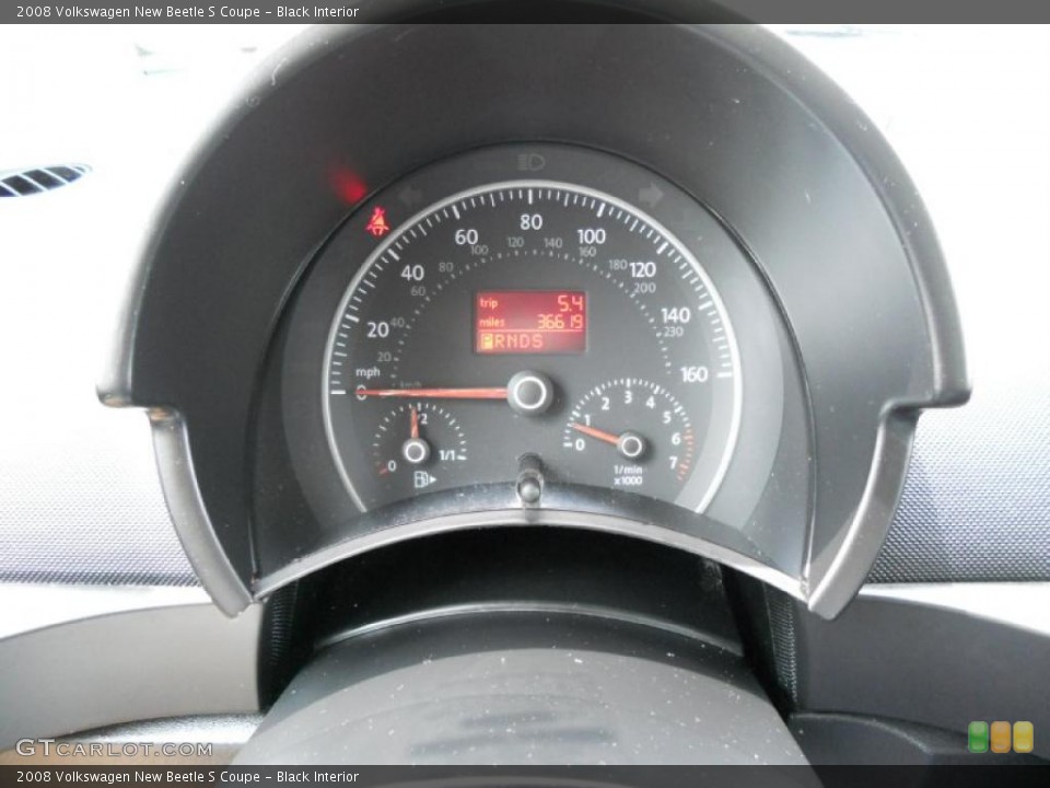 Black Interior Gauges for the 2008 Volkswagen New Beetle S Coupe #48662179