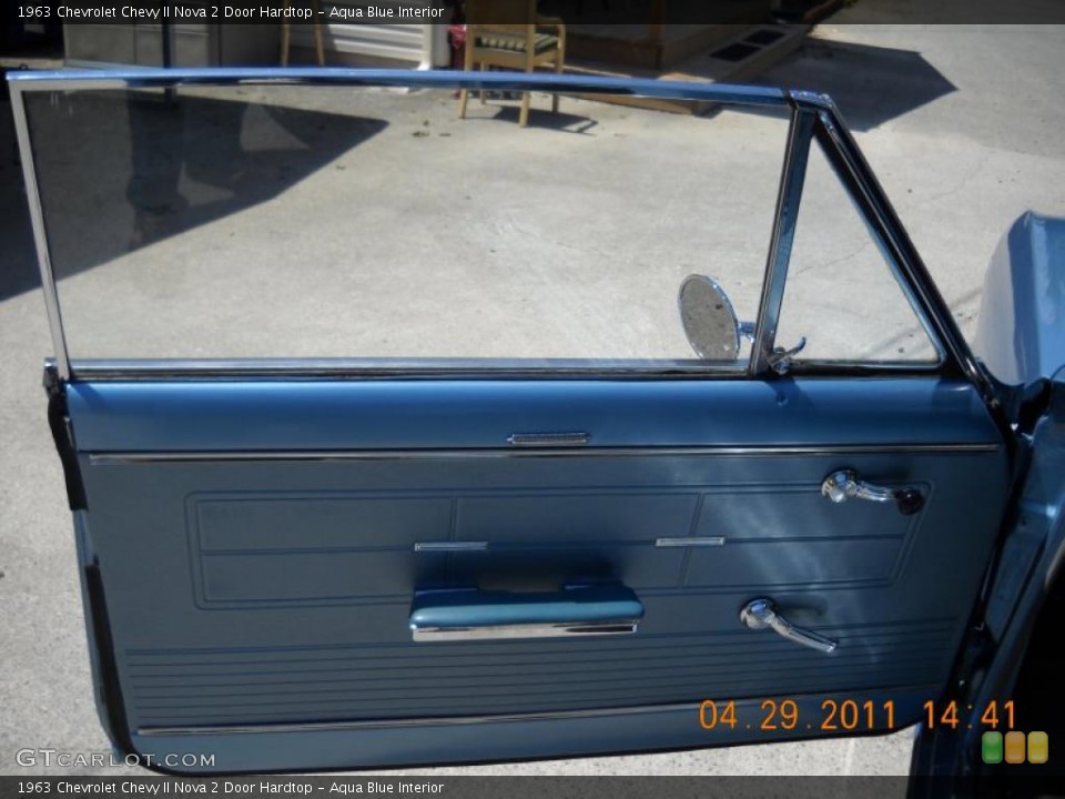 Aqua Blue Interior Door Panel for the 1963 Chevrolet Chevy II Nova 2 Door Hardtop #48664827