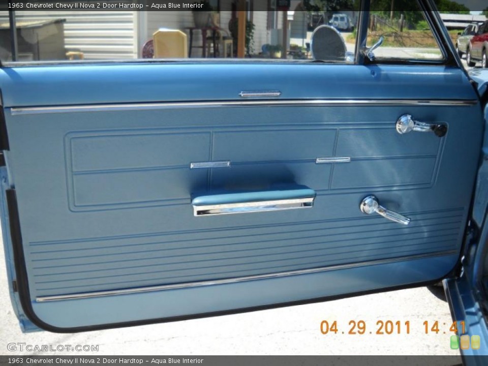 Aqua Blue Interior Door Panel for the 1963 Chevrolet Chevy II Nova 2 Door Hardtop #48664842