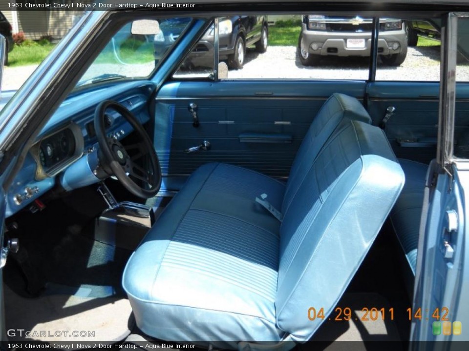 Aqua Blue Interior Photo for the 1963 Chevrolet Chevy II Nova 2 Door Hardtop #48664911