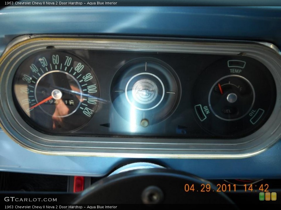 Aqua Blue Interior Gauges for the 1963 Chevrolet Chevy II Nova 2 Door Hardtop #48664923