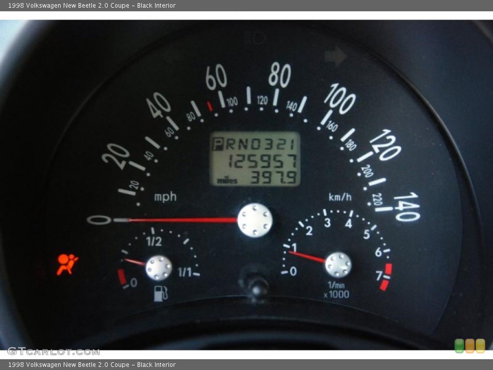 Black Interior Gauges for the 1998 Volkswagen New Beetle 2.0 Coupe #48665115