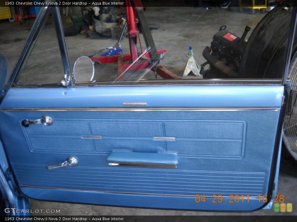 Aqua Blue Interior Door Panel for the 1963 Chevrolet Chevy II Nova 2 Door Hardtop #48665133