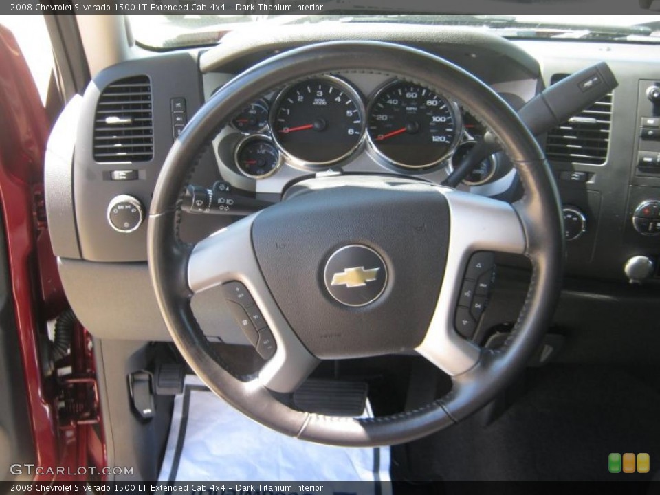 Dark Titanium Interior Steering Wheel for the 2008 Chevrolet Silverado 1500 LT Extended Cab 4x4 #48665676
