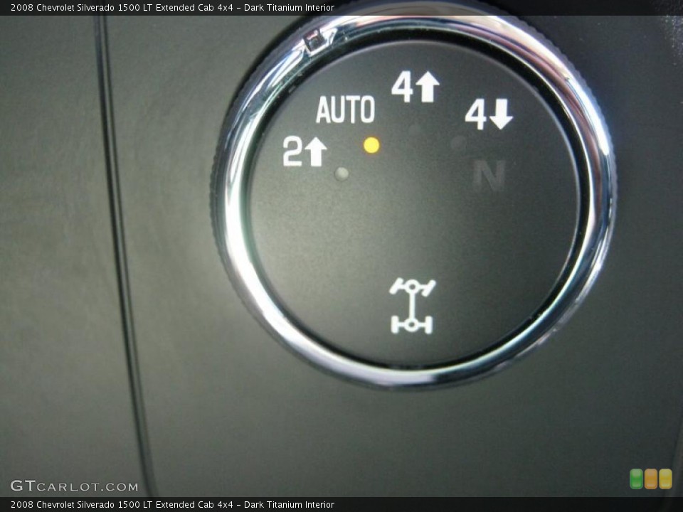 Dark Titanium Interior Controls for the 2008 Chevrolet Silverado 1500 LT Extended Cab 4x4 #48665913