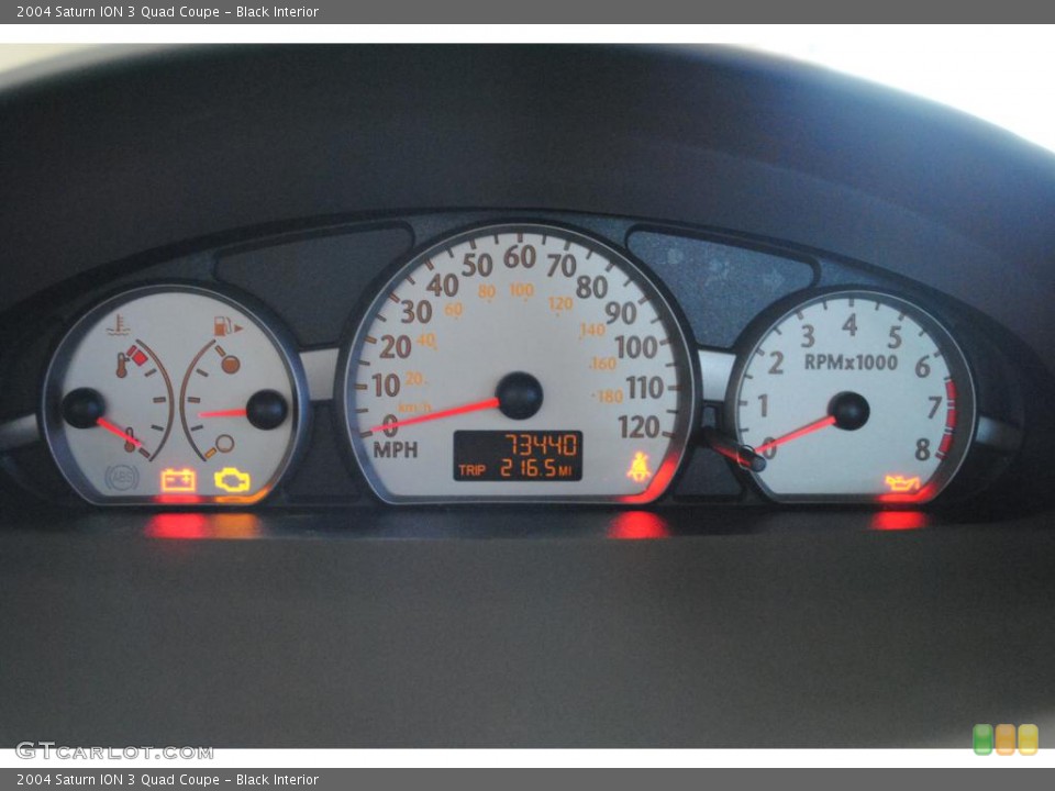 Black Interior Gauges for the 2004 Saturn ION 3 Quad Coupe #48672711