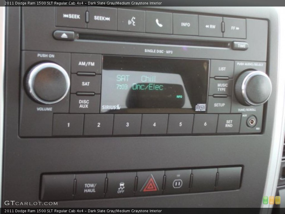 Dark Slate Gray/Medium Graystone Interior Controls for the 2011 Dodge Ram 1500 SLT Regular Cab 4x4 #48672960