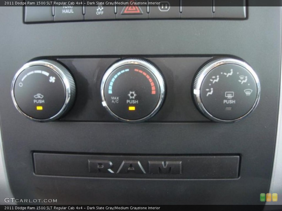 Dark Slate Gray/Medium Graystone Interior Controls for the 2011 Dodge Ram 1500 SLT Regular Cab 4x4 #48672972