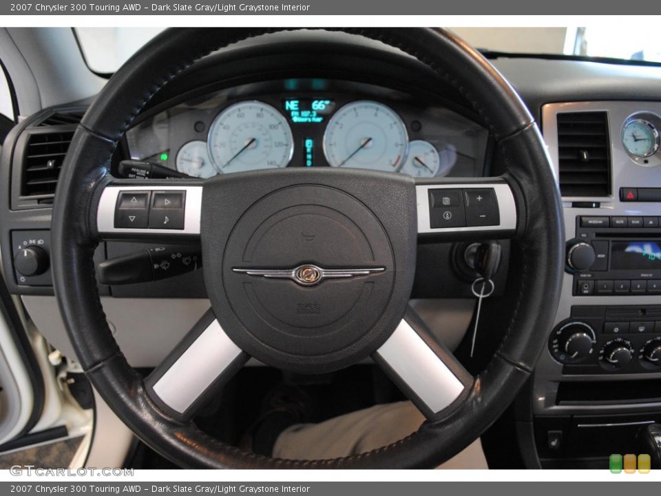 Dark Slate Gray/Light Graystone Interior Steering Wheel for the 2007 Chrysler 300 Touring AWD #48673532