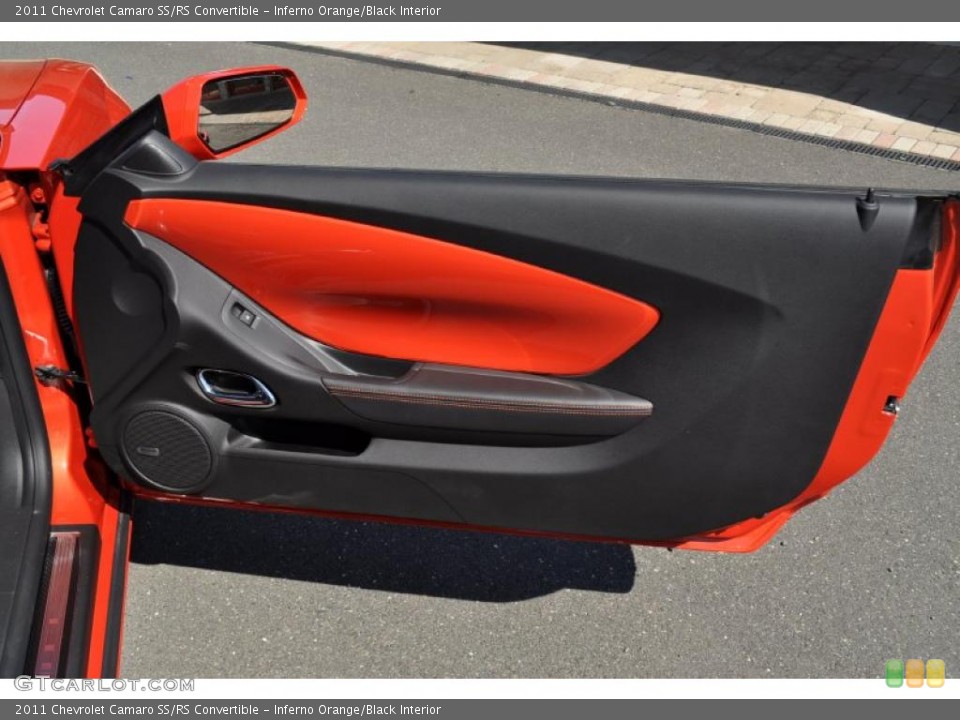 Inferno Orange/Black Interior Door Panel for the 2011 Chevrolet Camaro SS/RS Convertible #48674631