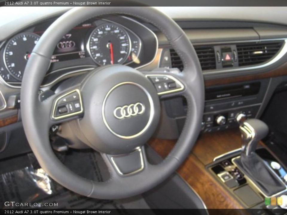 Nougat Brown Interior Steering Wheel for the 2012 Audi A7 3.0T quattro Premium #48677887