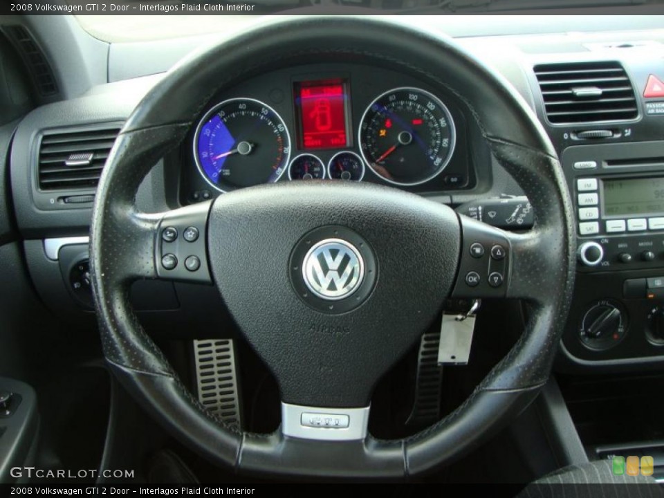 Interlagos Plaid Cloth Interior Steering Wheel for the 2008 Volkswagen GTI 2 Door #48678655