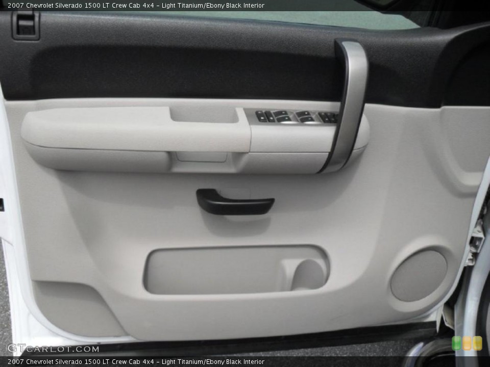 Light Titanium/Ebony Black Interior Door Panel for the 2007 Chevrolet Silverado 1500 LT Crew Cab 4x4 #48679856