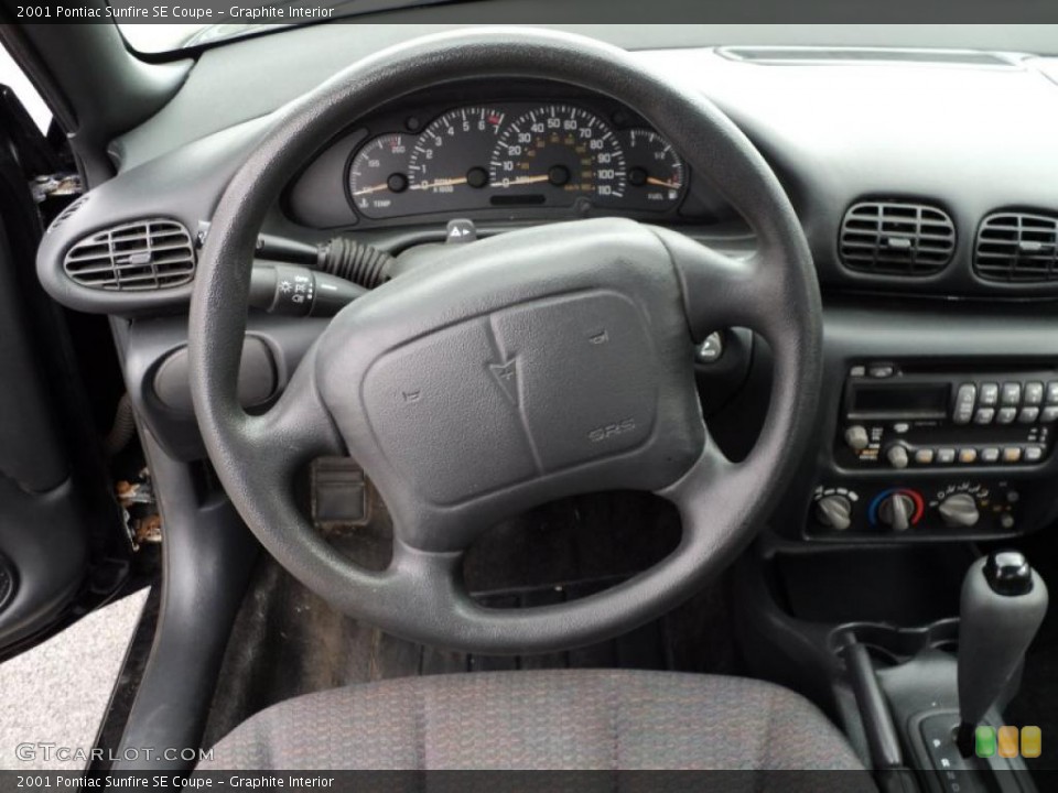 Graphite Interior Steering Wheel for the 2001 Pontiac Sunfire SE Coupe #48683501