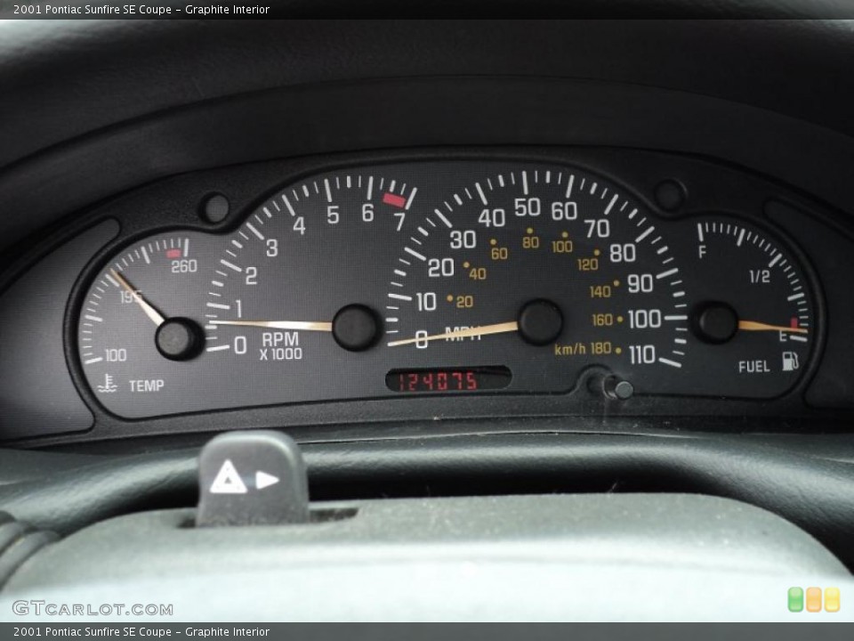 Graphite Interior Gauges for the 2001 Pontiac Sunfire SE Coupe #48683603