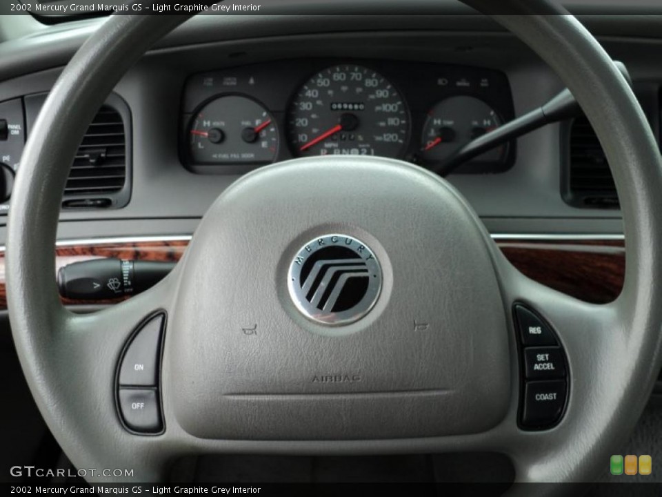 Light Graphite Grey Interior Steering Wheel for the 2002 Mercury Grand Marquis GS #48684782