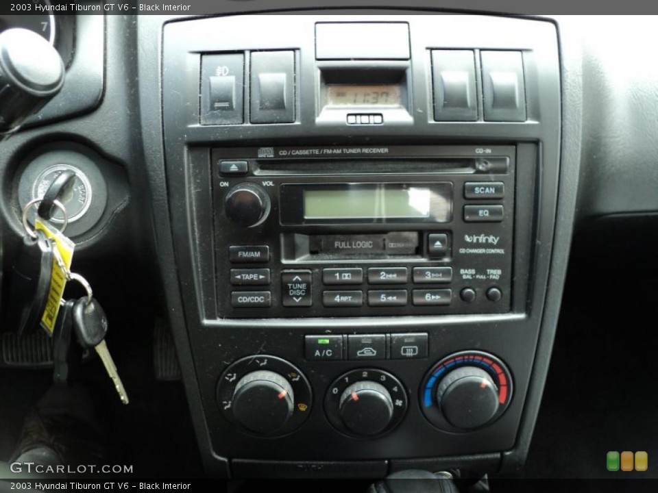 Black Interior Controls for the 2003 Hyundai Tiburon GT V6 #48685361