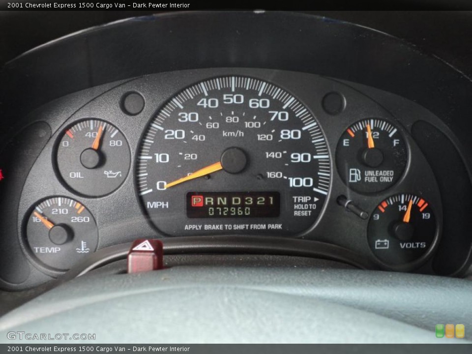 Dark Pewter Interior Gauges for the 2001 Chevrolet Express 1500 Cargo Van #48685886