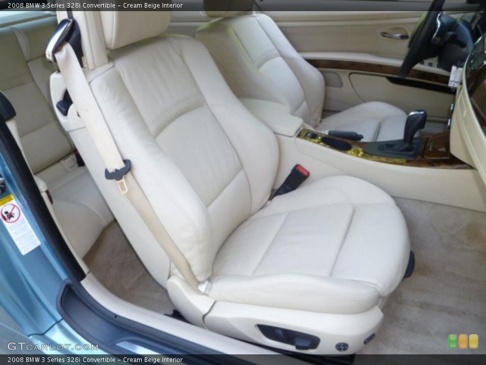 Cream Beige Interior Photo for the 2008 BMW 3 Series 328i Convertible #48690302