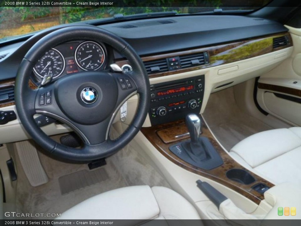 Cream Beige Interior Dashboard for the 2008 BMW 3 Series 328i Convertible #48690317