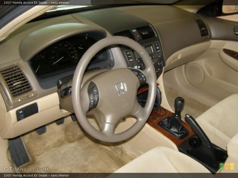 Ivory Interior Prime Interior for the 2007 Honda Accord EX Sedan #48691706