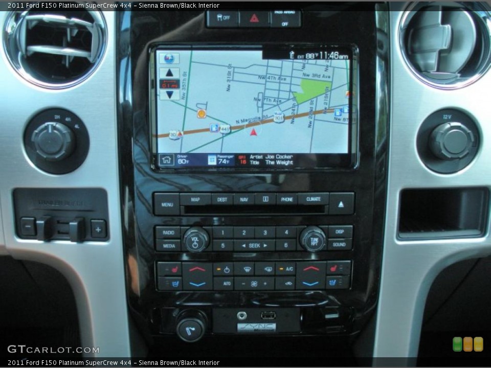 Sienna Brown/Black Interior Navigation for the 2011 Ford F150 Platinum SuperCrew 4x4 #48693042