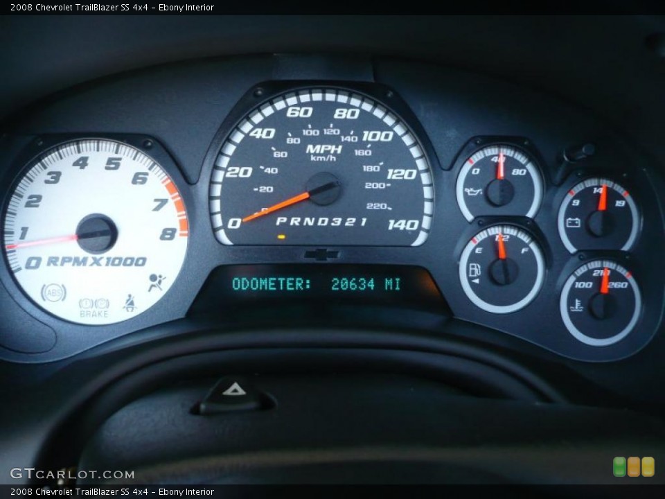 Ebony Interior Gauges for the 2008 Chevrolet TrailBlazer SS 4x4 #48698803