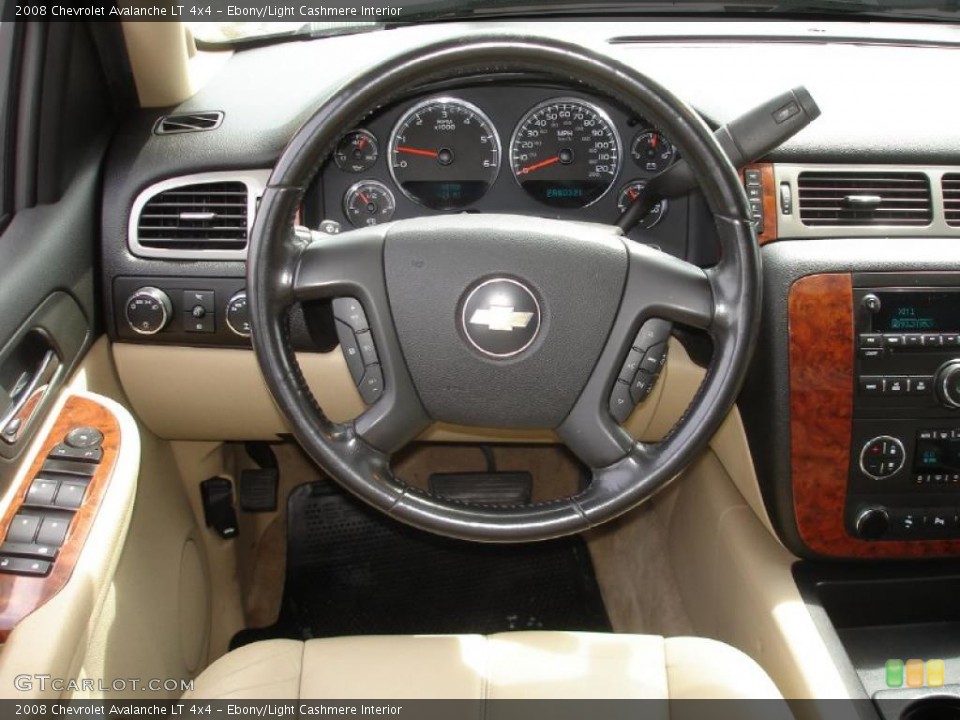 Ebony/Light Cashmere Interior Steering Wheel for the 2008 Chevrolet Avalanche LT 4x4 #48704983