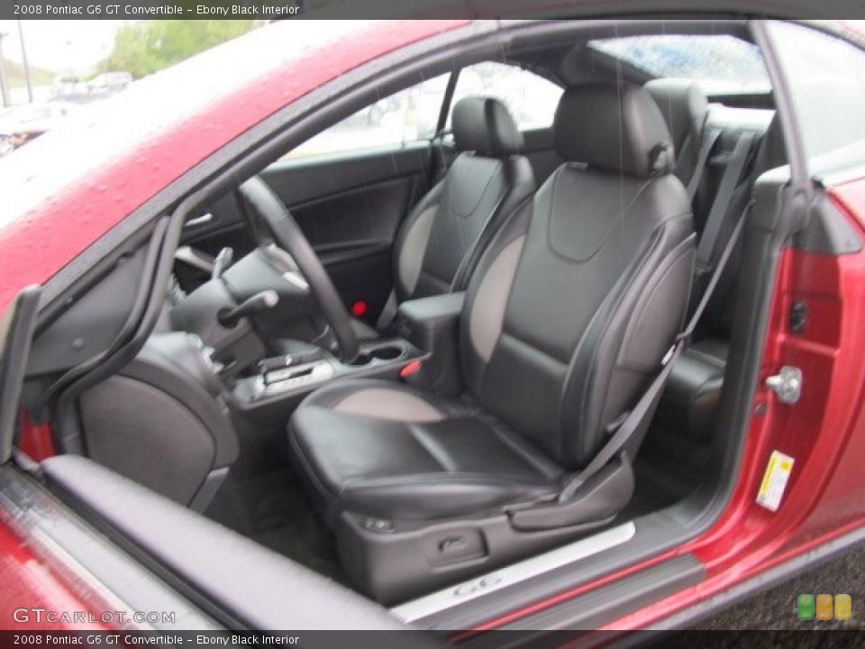 Ebony Black Interior Photo for the 2008 Pontiac G6 GT Convertible #48707816