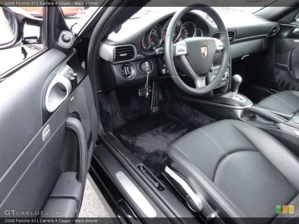 Black Interior Photo for the 2008 Porsche 911 Carrera 4 Coupe #48708043