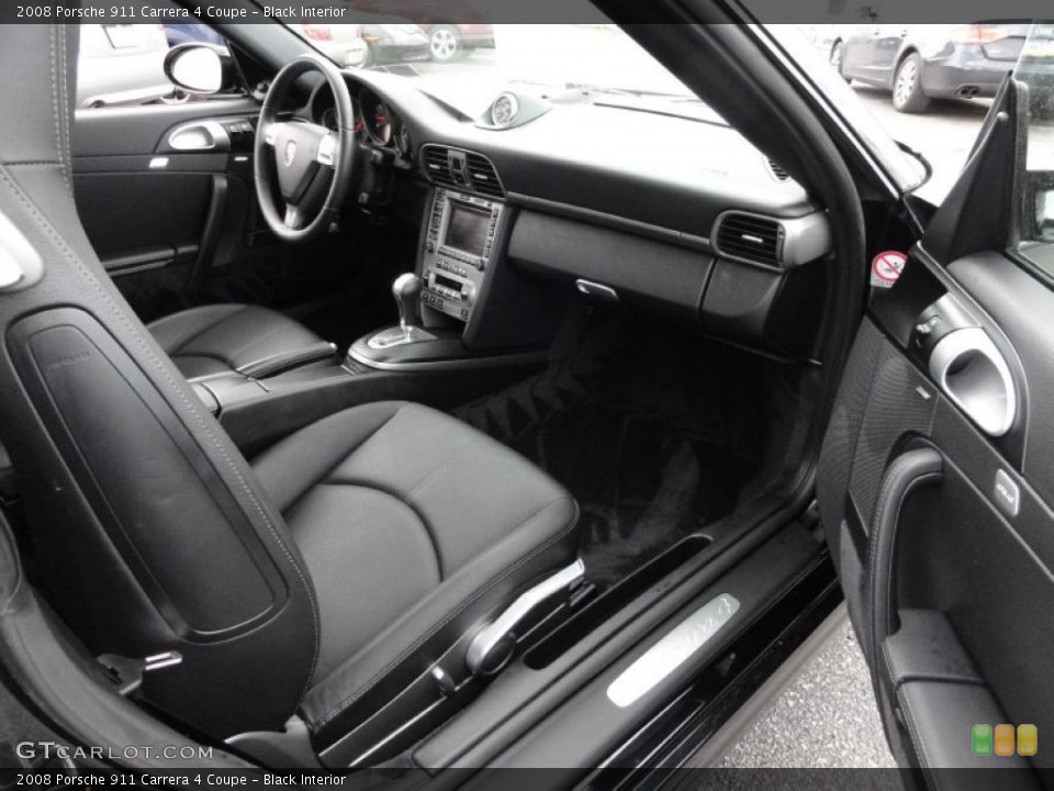 Black Interior Photo for the 2008 Porsche 911 Carrera 4 Coupe #48708124