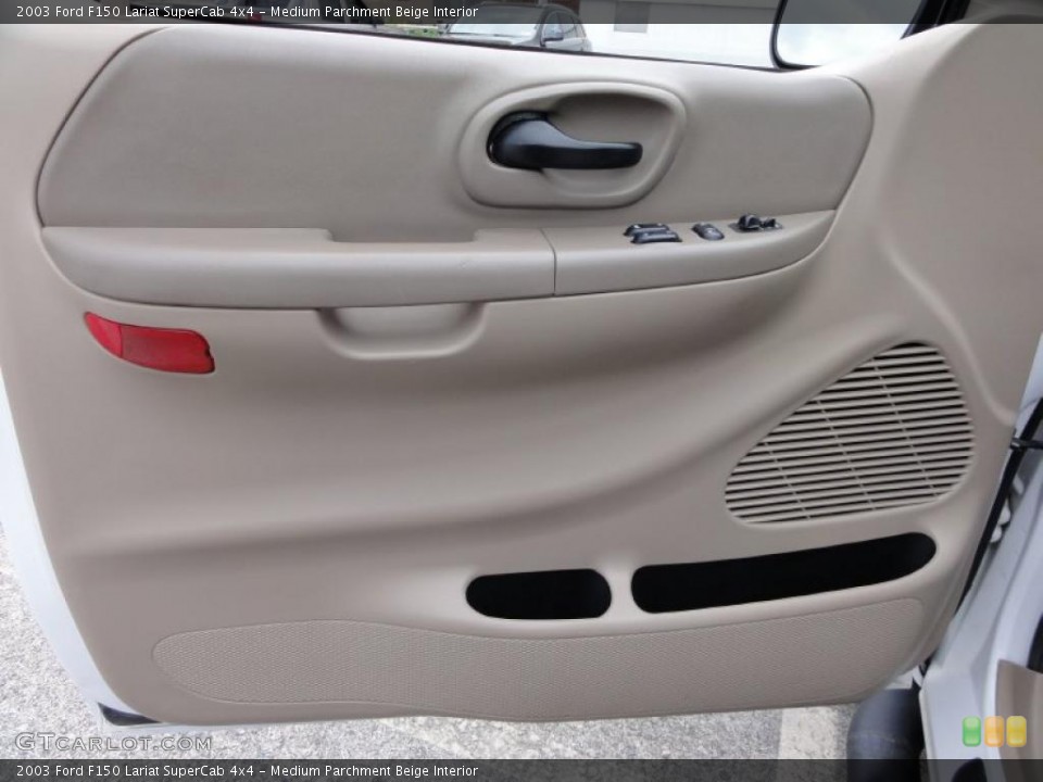 Medium Parchment Beige Interior Door Panel for the 2003 Ford F150 Lariat SuperCab 4x4 #48711106