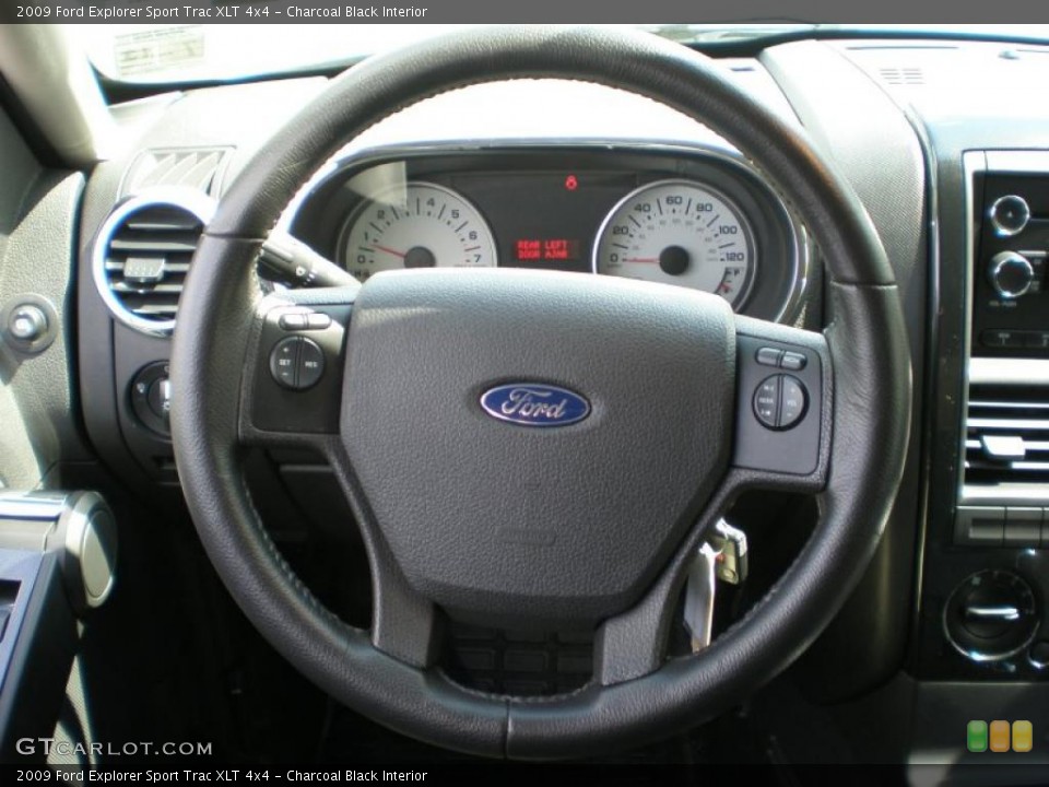Charcoal Black Interior Steering Wheel for the 2009 Ford Explorer Sport Trac XLT 4x4 #48711439
