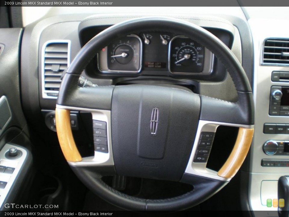 Ebony Black Interior Steering Wheel for the 2009 Lincoln MKX  #48714022