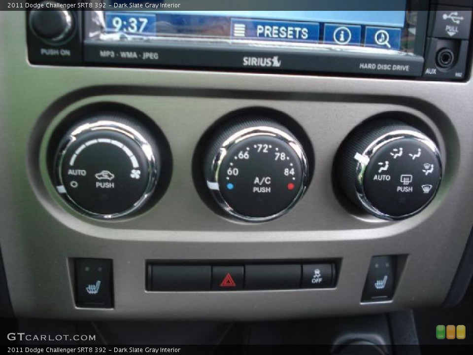 Dark Slate Gray Interior Controls for the 2011 Dodge Challenger SRT8 392 #48714319