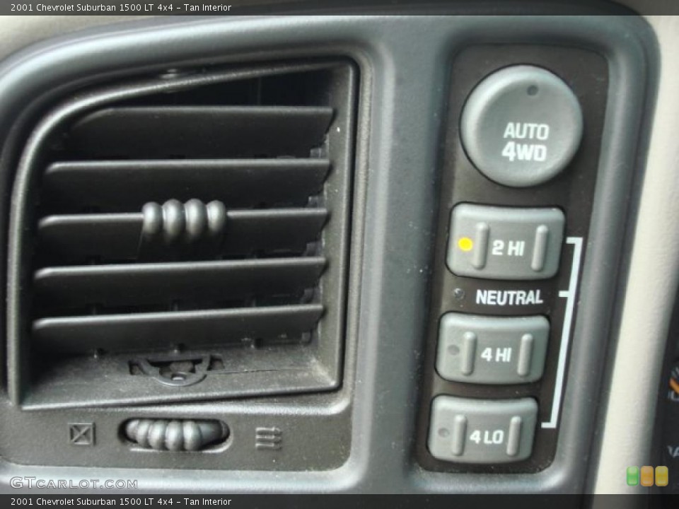 Tan Interior Controls for the 2001 Chevrolet Suburban 1500 LT 4x4 #48718159