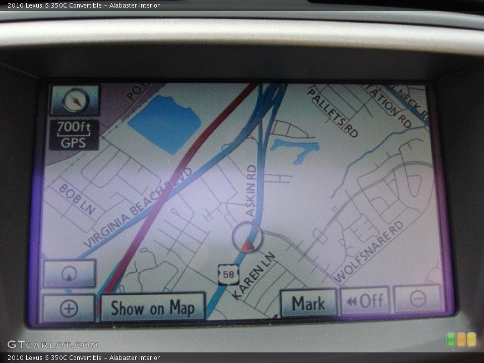Alabaster Interior Navigation for the 2010 Lexus IS 350C Convertible #48718697