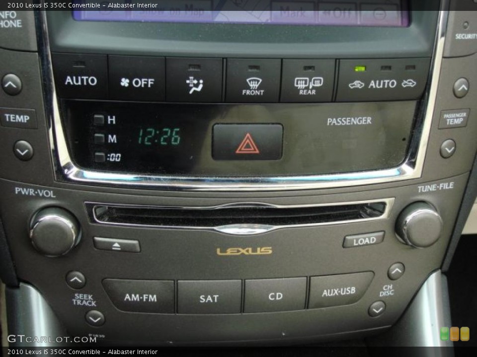 Alabaster Interior Controls for the 2010 Lexus IS 350C Convertible #48718718