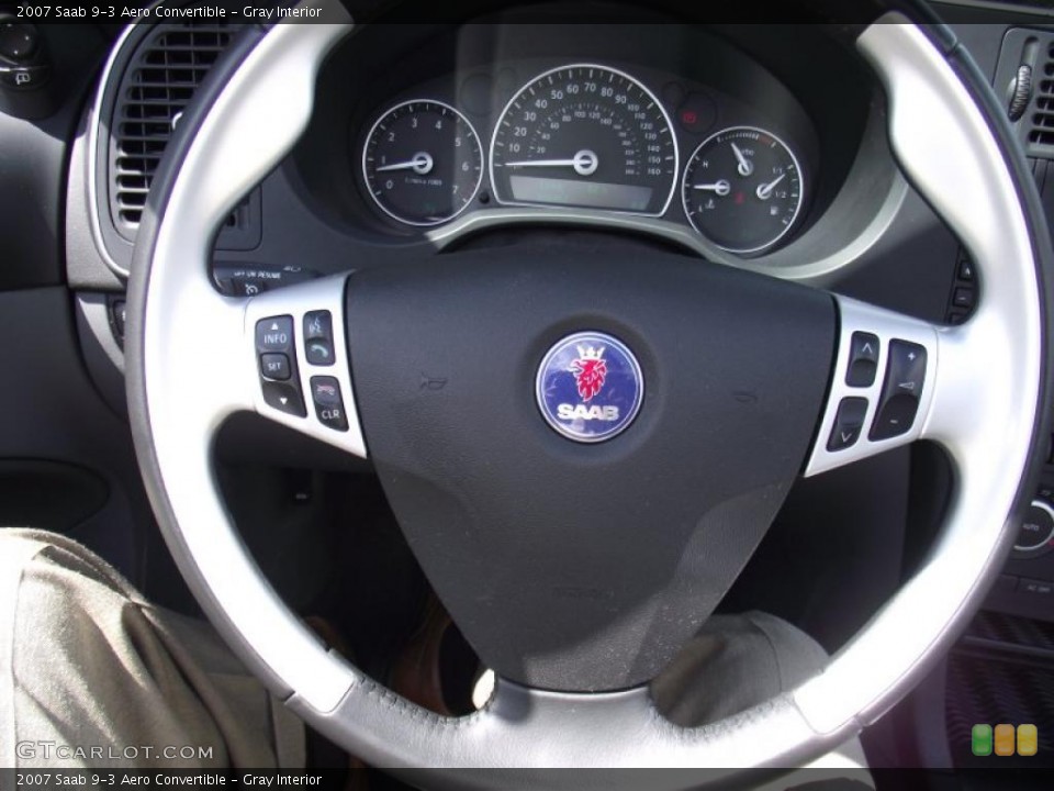 Gray Interior Steering Wheel for the 2007 Saab 9-3 Aero Convertible #48718970