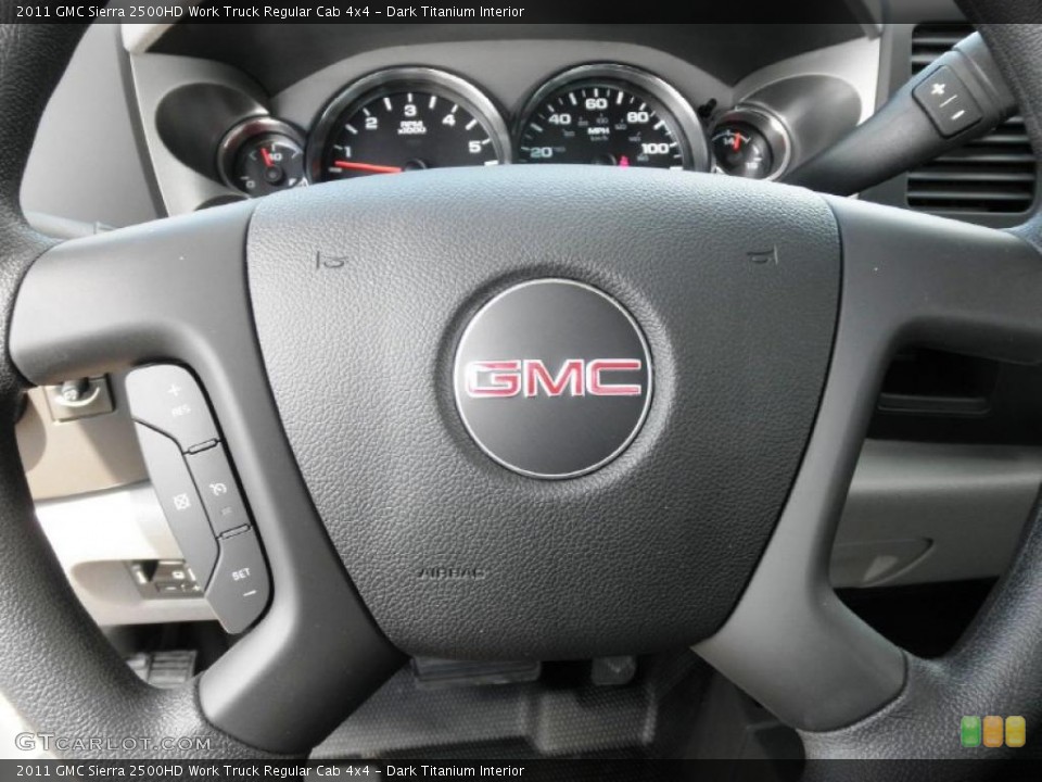 Dark Titanium Interior Steering Wheel for the 2011 GMC Sierra 2500HD Work Truck Regular Cab 4x4 #48719375