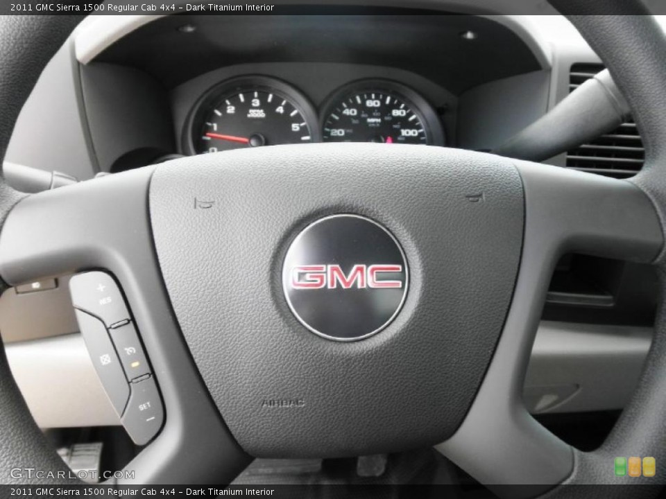 Dark Titanium Interior Steering Wheel for the 2011 GMC Sierra 1500 Regular Cab 4x4 #48719558