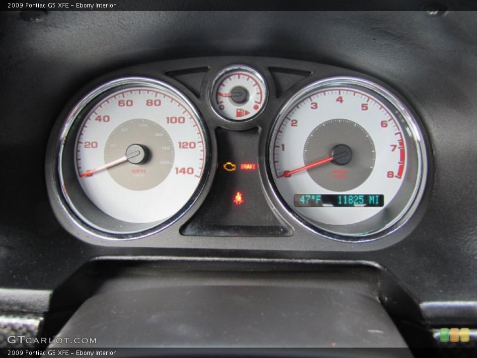 Ebony Interior Gauges for the 2009 Pontiac G5 XFE #48723962
