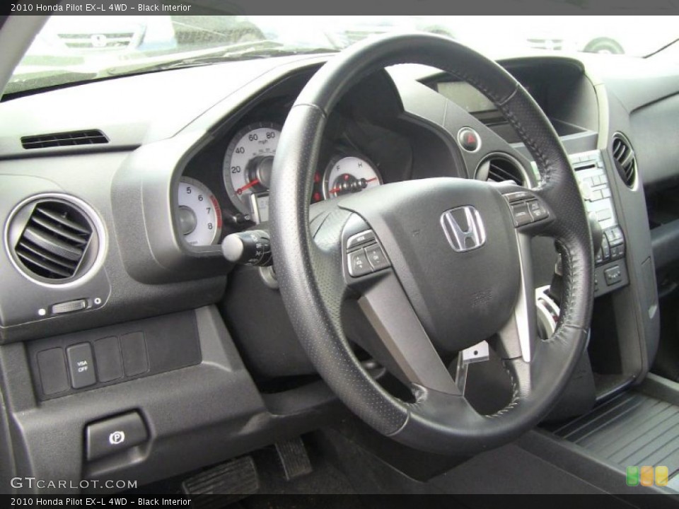 Black Interior Steering Wheel for the 2010 Honda Pilot EX-L 4WD #48724027