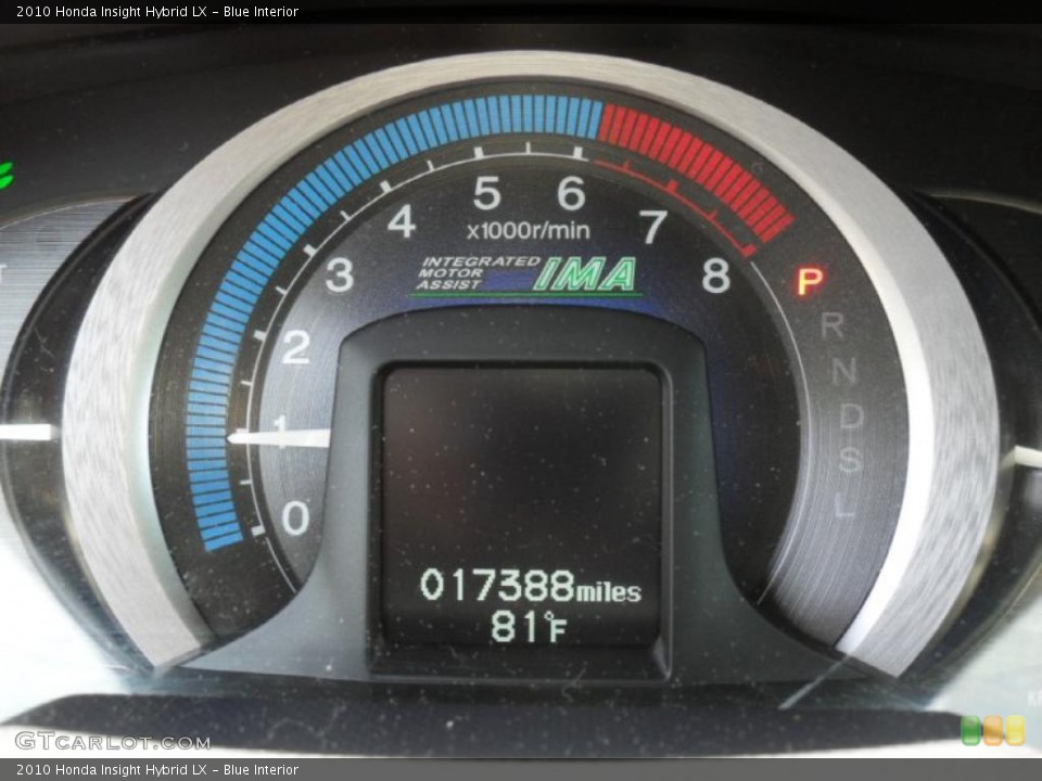 Blue Interior Gauges for the 2010 Honda Insight Hybrid LX #48733896
