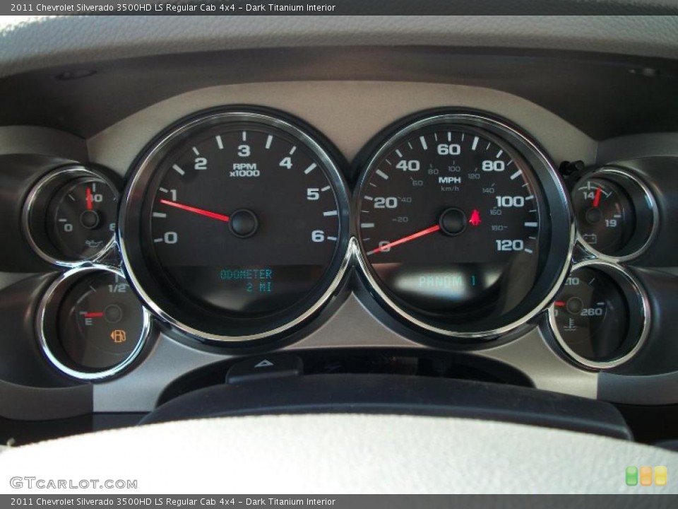 Dark Titanium Interior Gauges for the 2011 Chevrolet Silverado 3500HD LS Regular Cab 4x4 #48740289