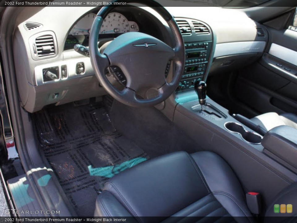 Midnight Black Interior Dashboard for the 2002 Ford Thunderbird Premium Roadster #48741696
