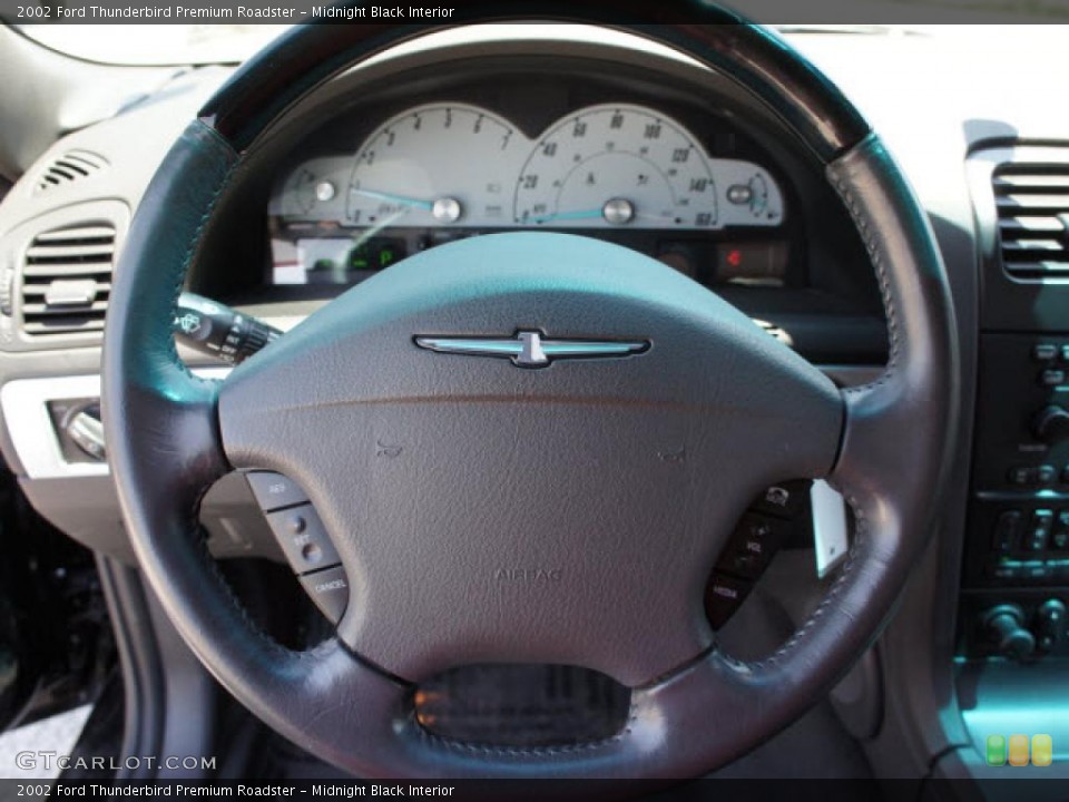 Midnight Black Interior Steering Wheel for the 2002 Ford Thunderbird Premium Roadster #48741756