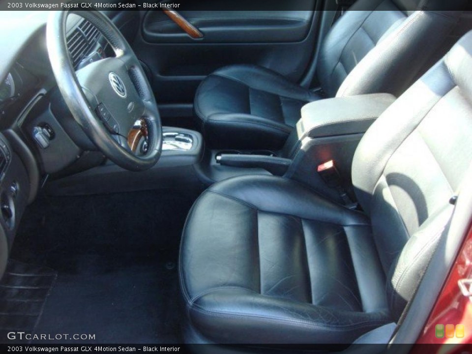 Black Interior Photo for the 2003 Volkswagen Passat GLX 4Motion Sedan #48744258